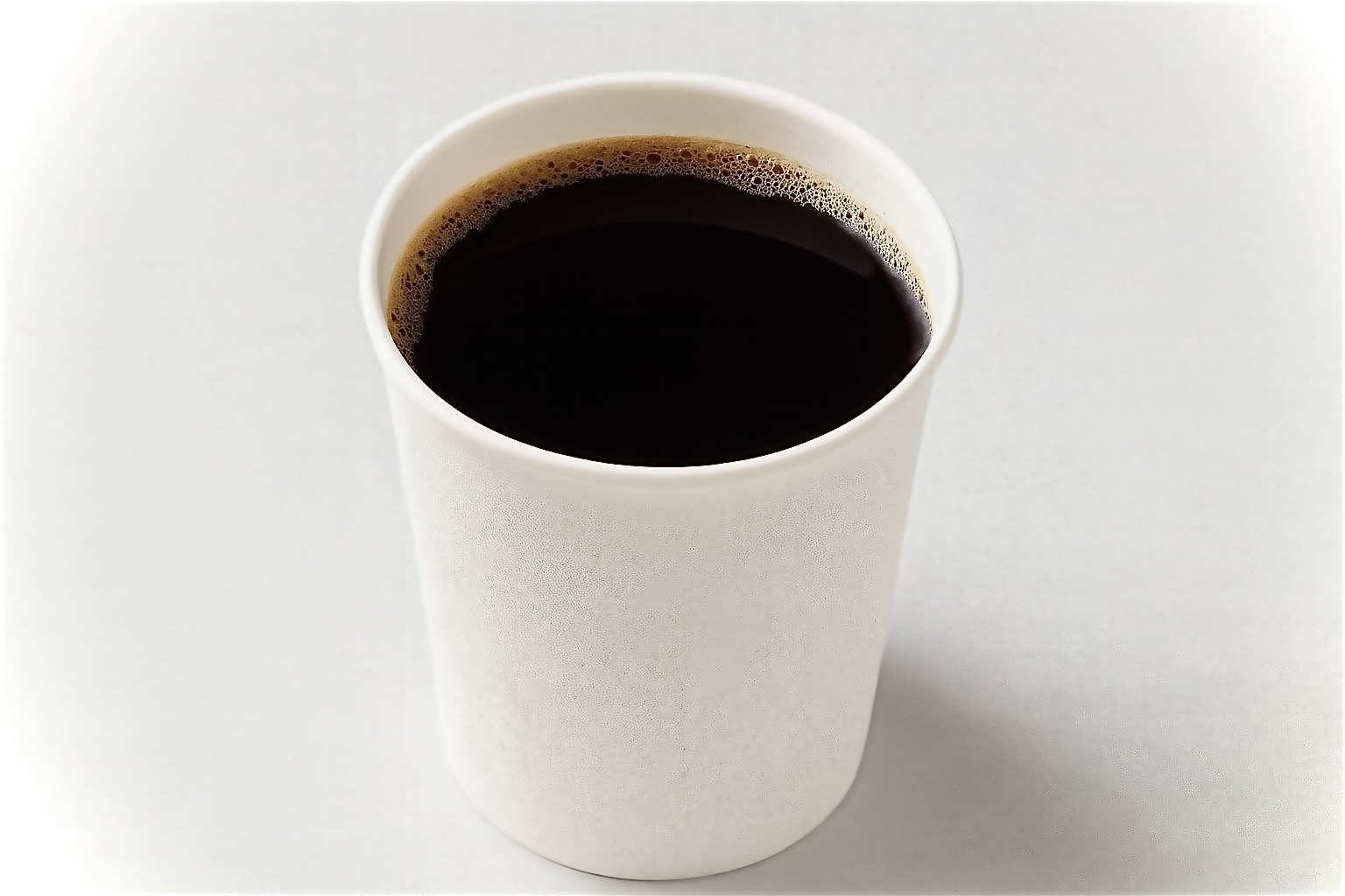 Hot coffee in a paper cup