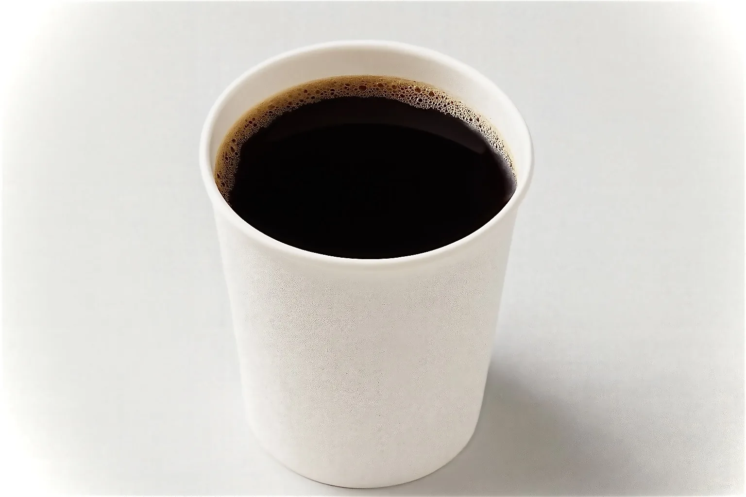 Hot coffee in a paper cup